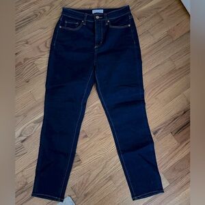 Loft dark wash high rise skinny jeans